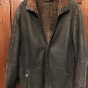 Lambskin leather/shearling lined coat/jacket Men